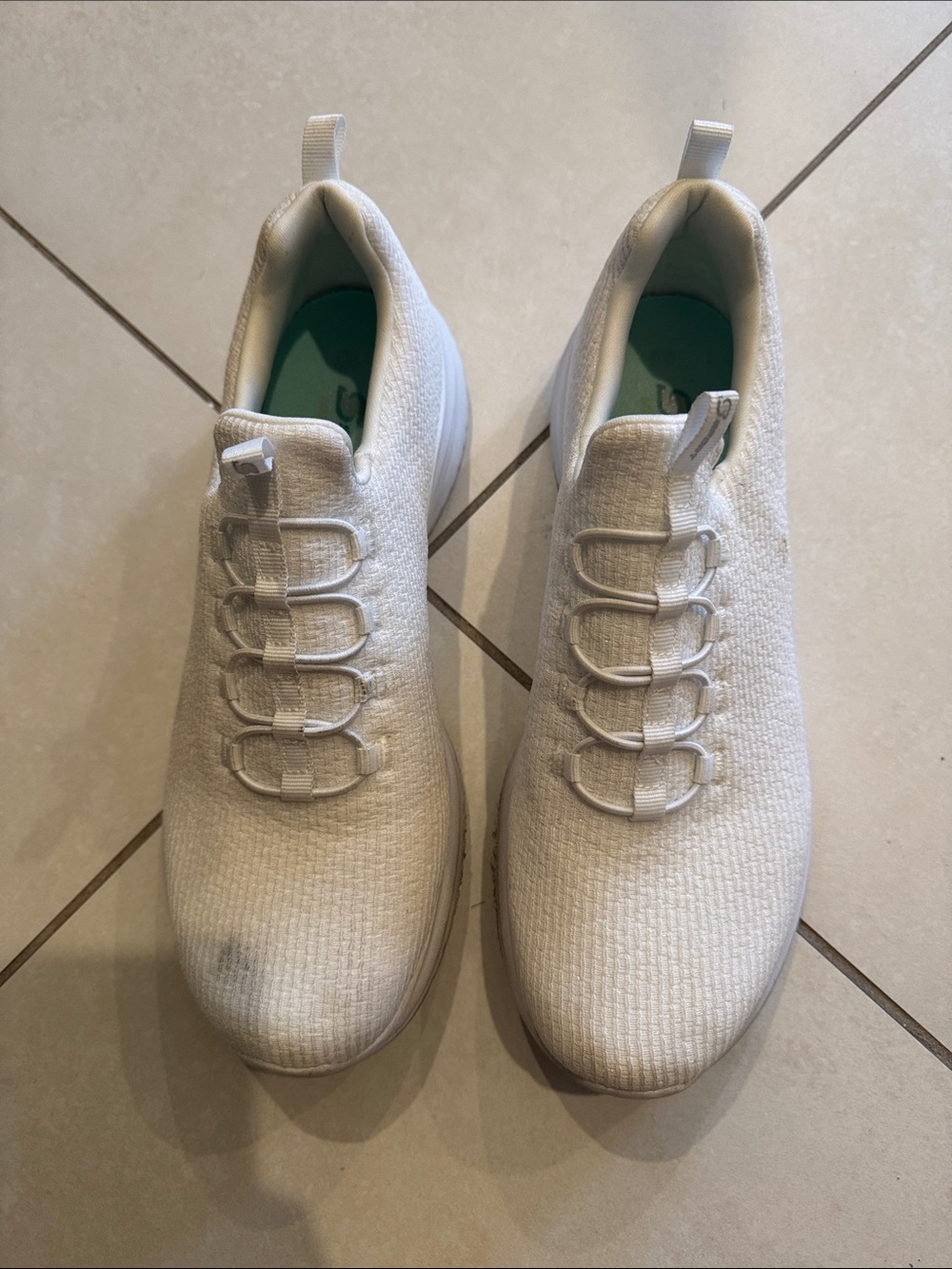 Men's Slip-On Knit Sneakers in White